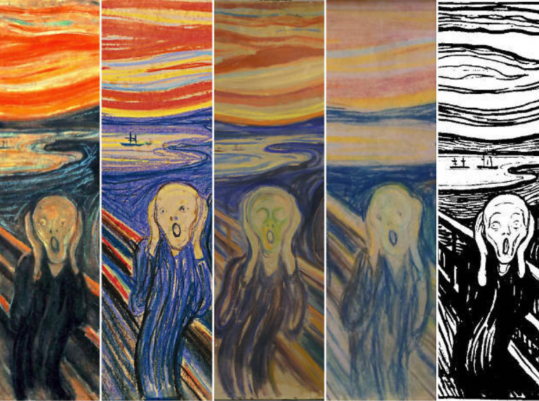 Edvard Munch, Détails des cinq versions du Cri
